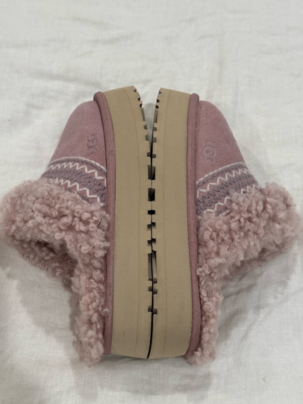 UGG Disquette Atherson slippers in the Rose Grey colorway NEW No Box Size 5 - Picture 6 of 11